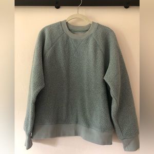 Everlane Crewneck Fleece Sweatshirt Teal, XL